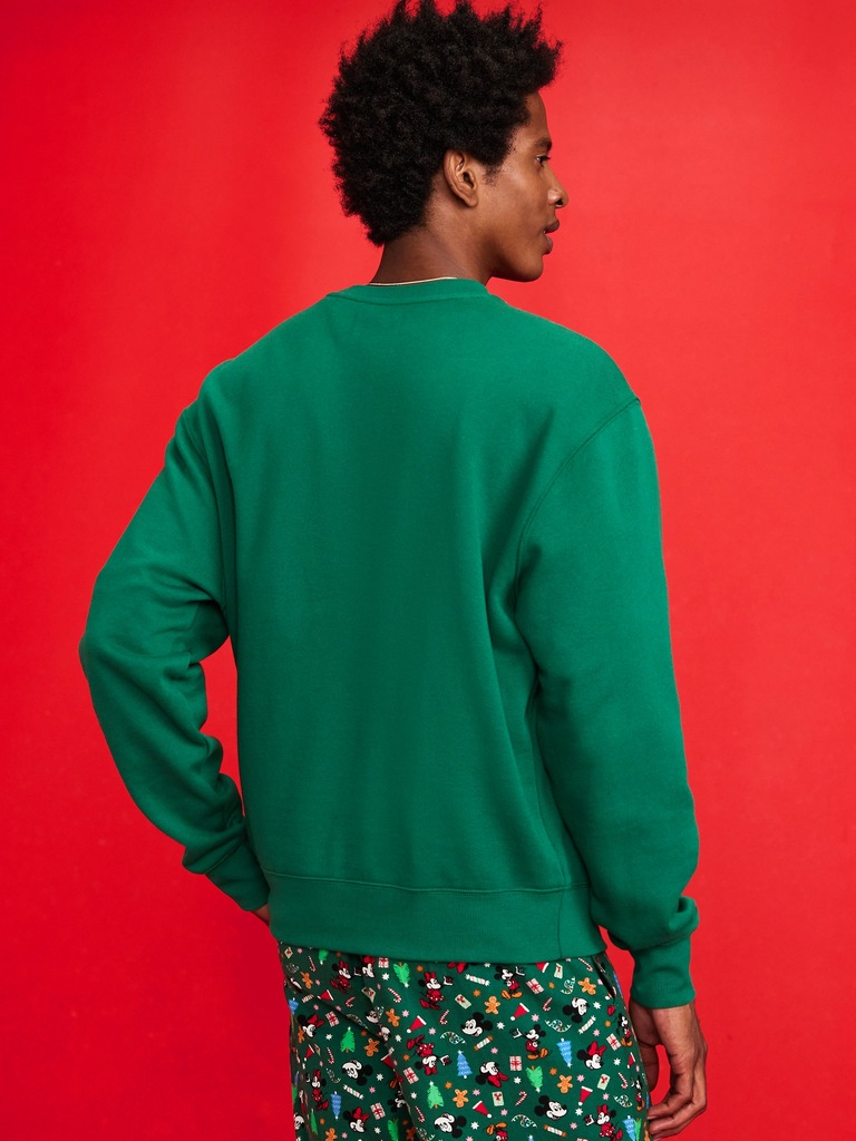 Old Navy x Disney Mickey Mouse Oversized Holiday-Graphic Sweatshirt for Men