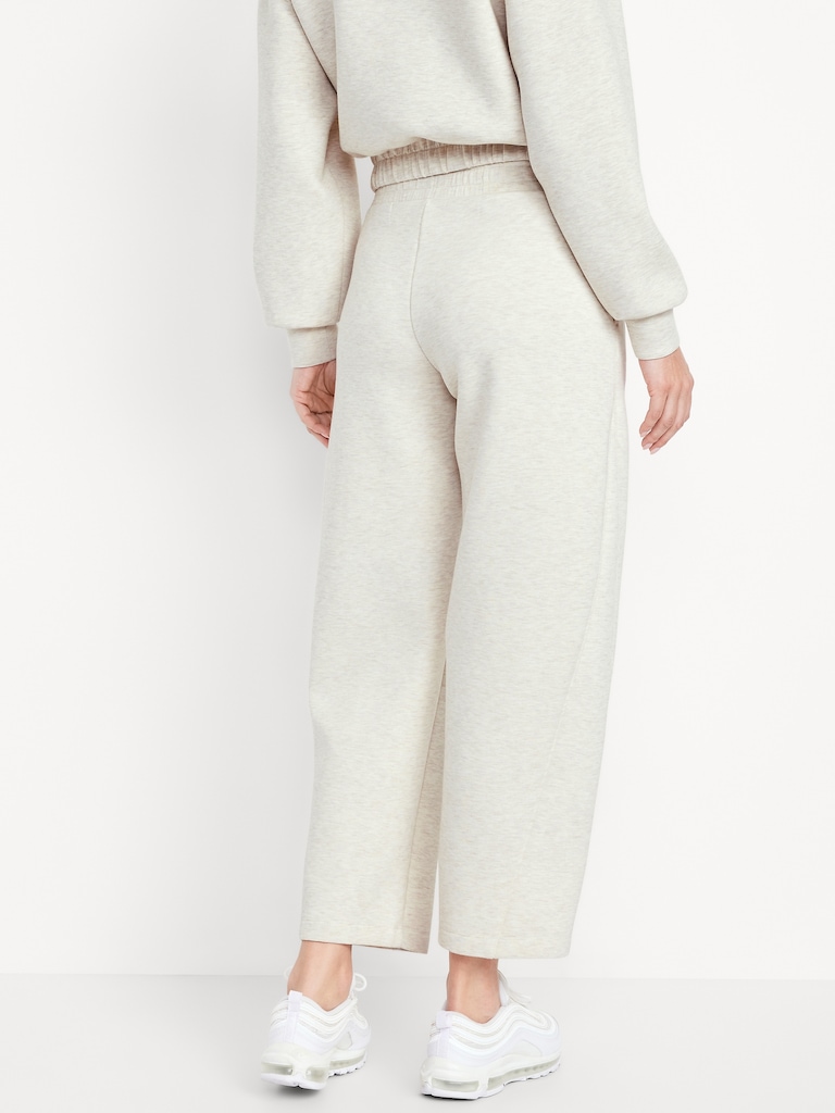 High-Waisted Bounce Fleece Barrel Sweatpants