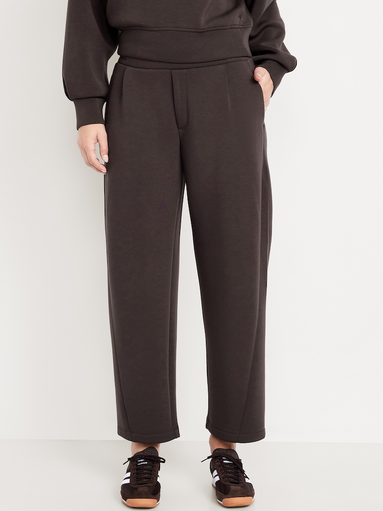 High-Waisted Bounce Fleece Barrel Sweatpants