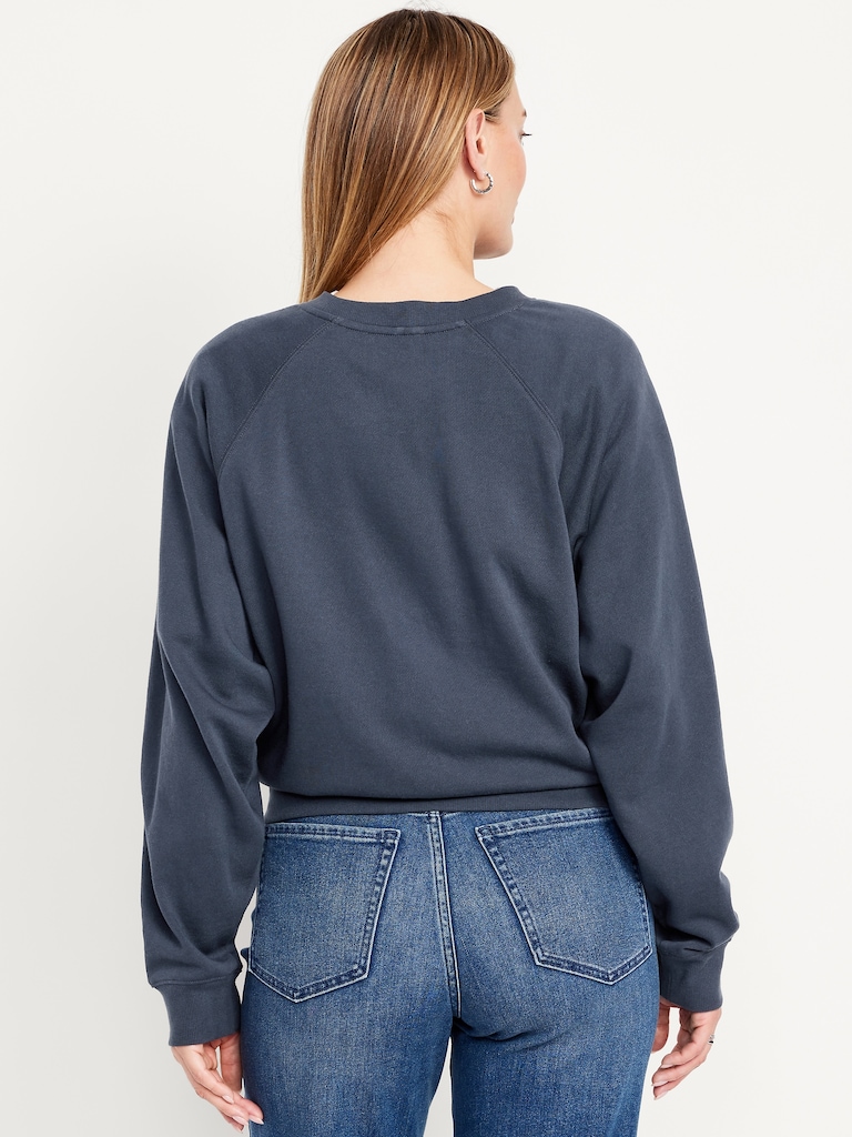 SoComfy Oversized Graphic Raglan Sweatshirt