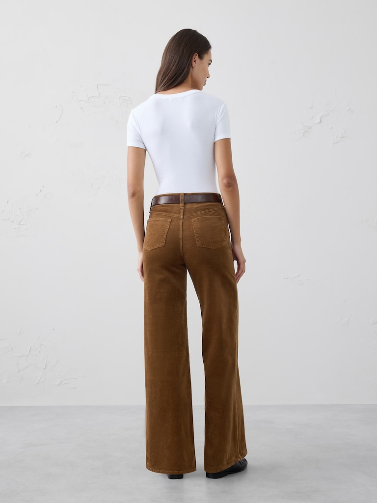 Wide-Leg High-Rise Corduroy Pant