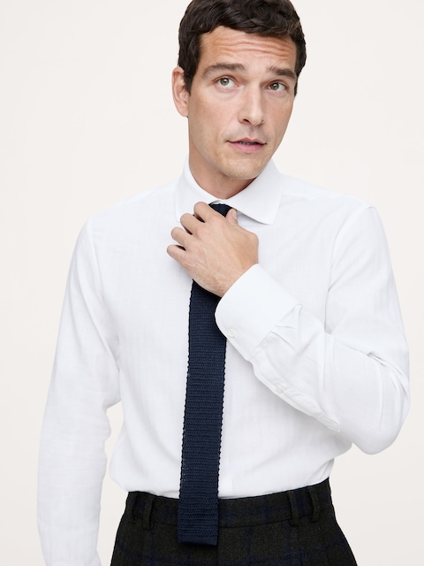 off white mens slim fit dress shirt Kenneth Cole