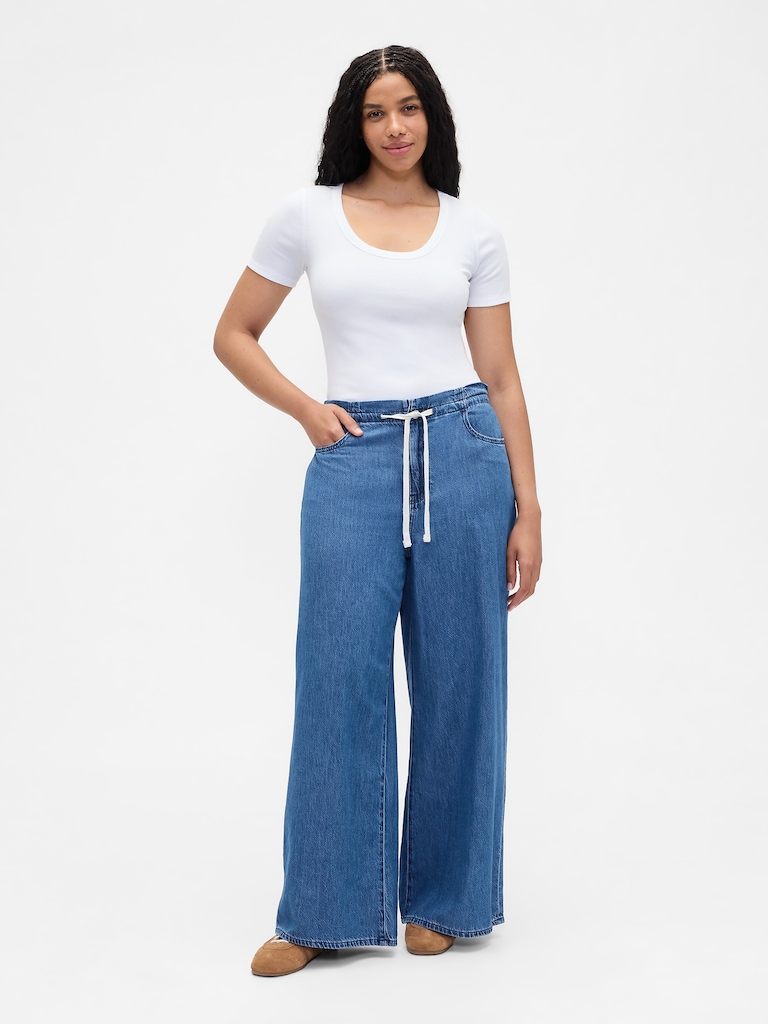 High Rise SuperLight Pull-On Baggy Jeans