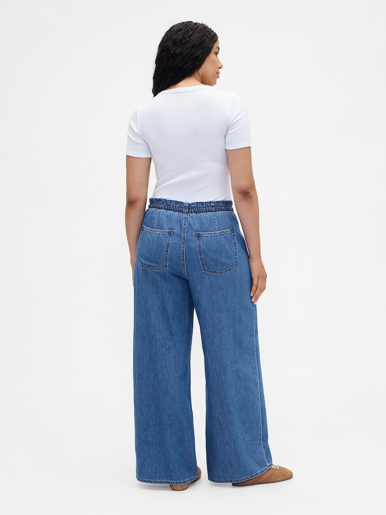 High Rise SuperLight Pull-On Baggy Jeans