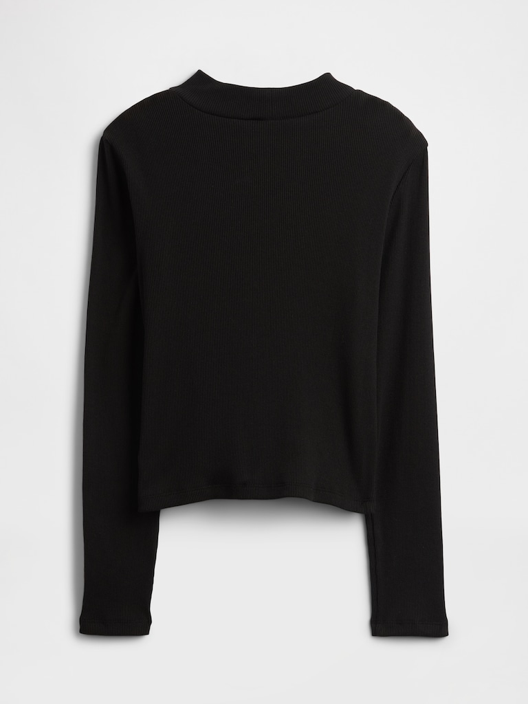 Kids Ribbed Mockneck Top