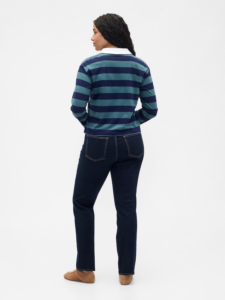 Mid Rise Classic Straight Jeans