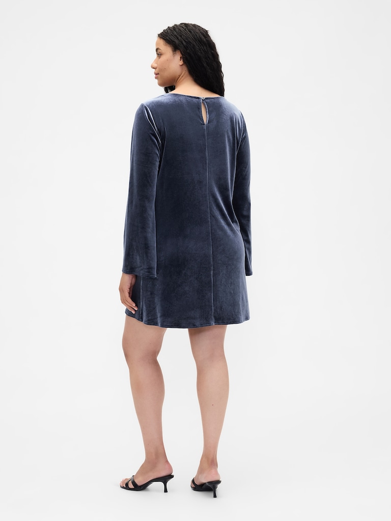 Satin Boatneck Mini Dress