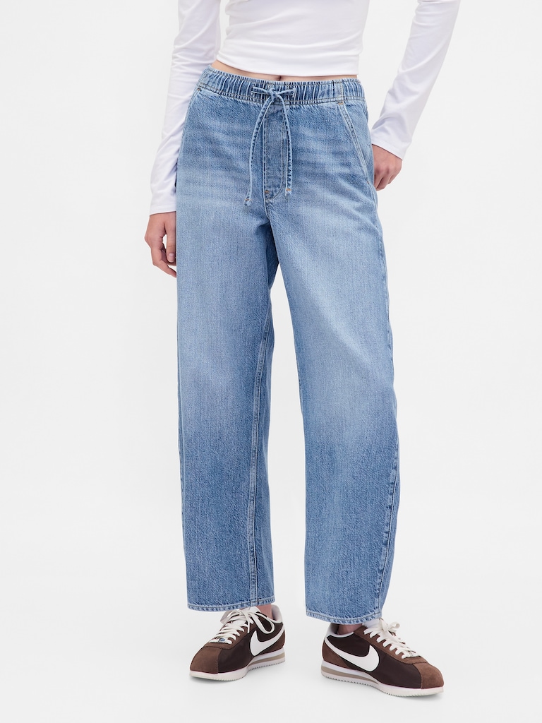 High Rise UltraSoft Barrel Jeans