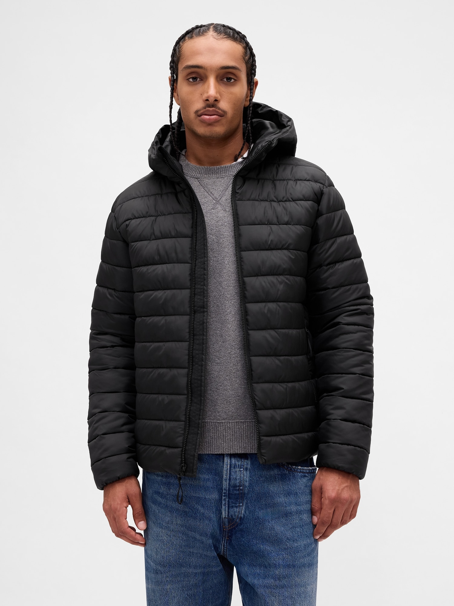Recycled Hooded Puffer Jacket | Gap
