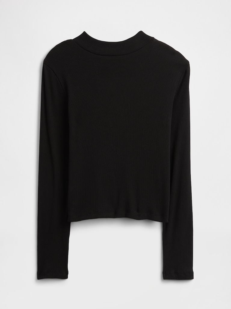 Kids Ribbed Mockneck Top