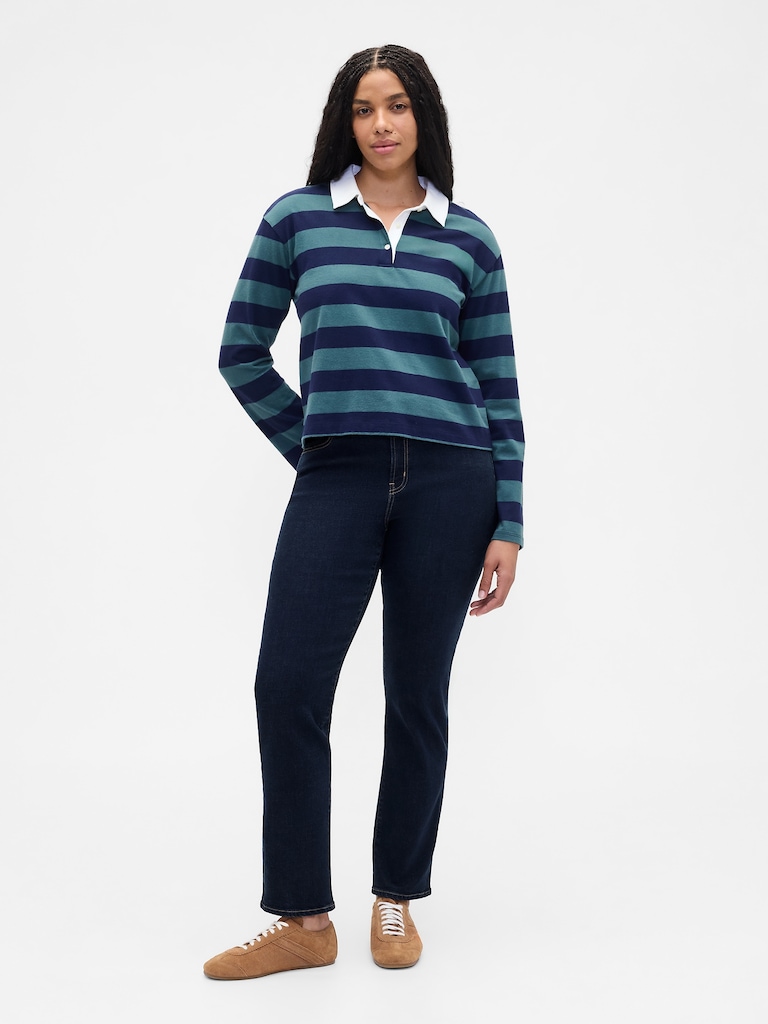 Mid Rise Classic Straight Jeans