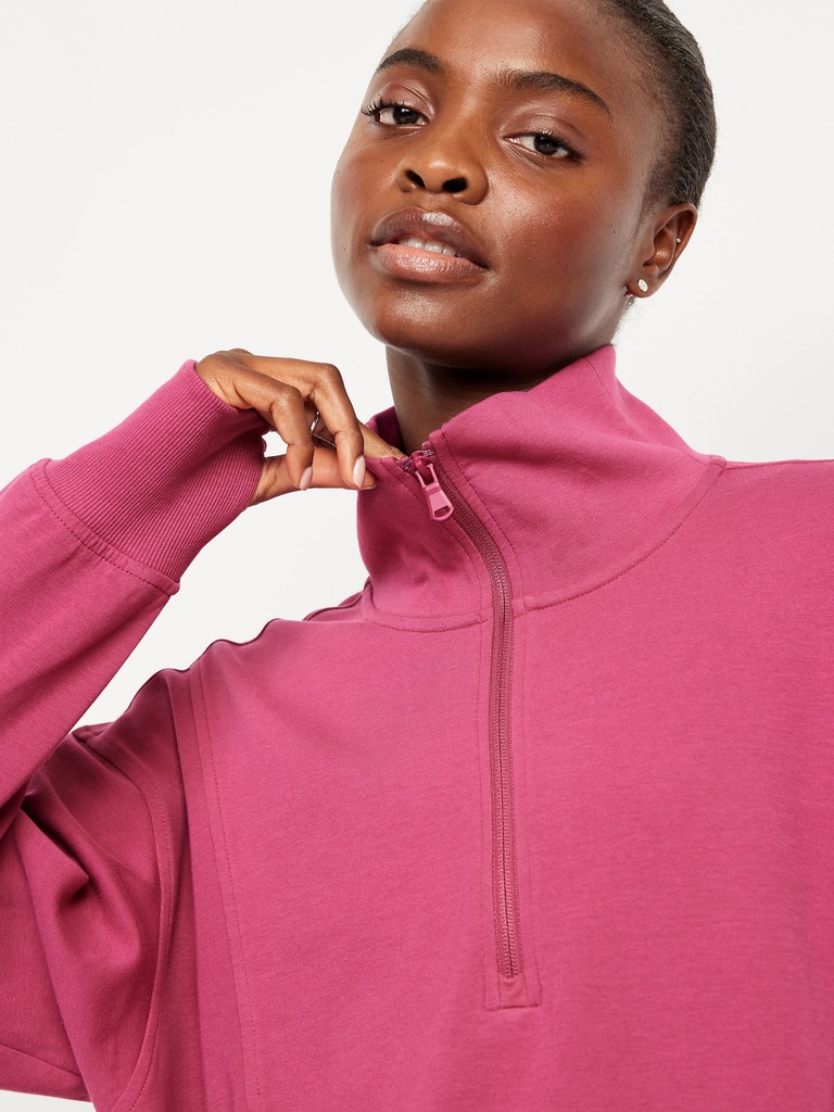 Dynamic Fleece Half-Zip Tunic Sweatshirt