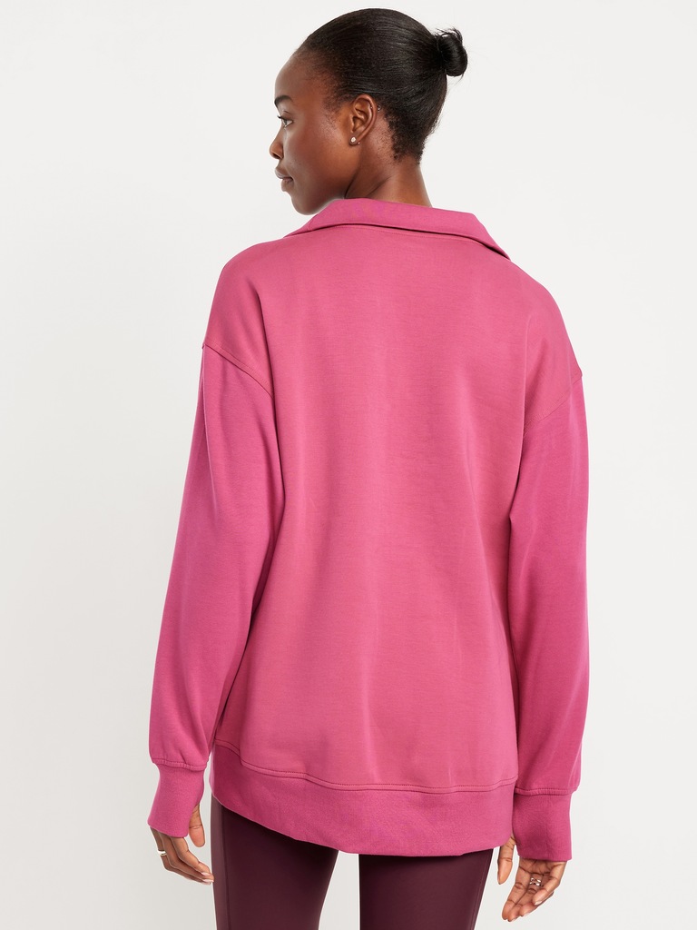 Dynamic Fleece Half-Zip Tunic Sweatshirt