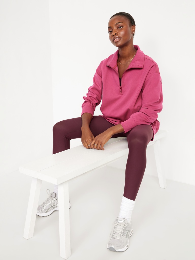 Dynamic Fleece Half-Zip Tunic Sweatshirt