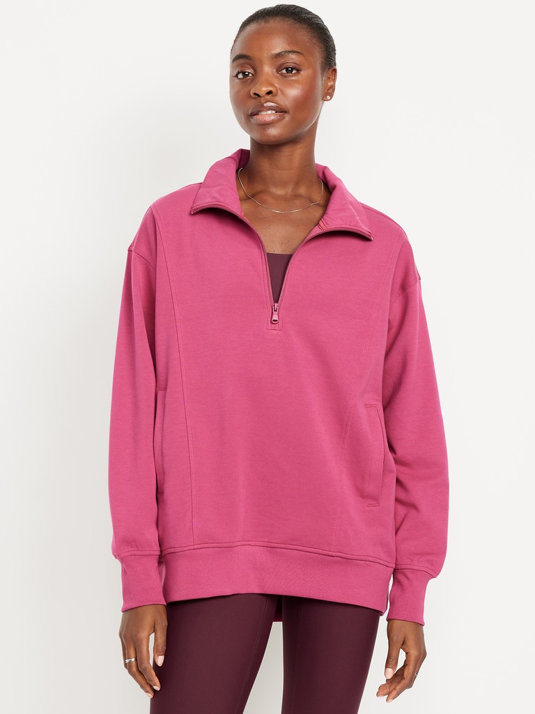 Dynamic Fleece Half-Zip Tunic Sweatshirt