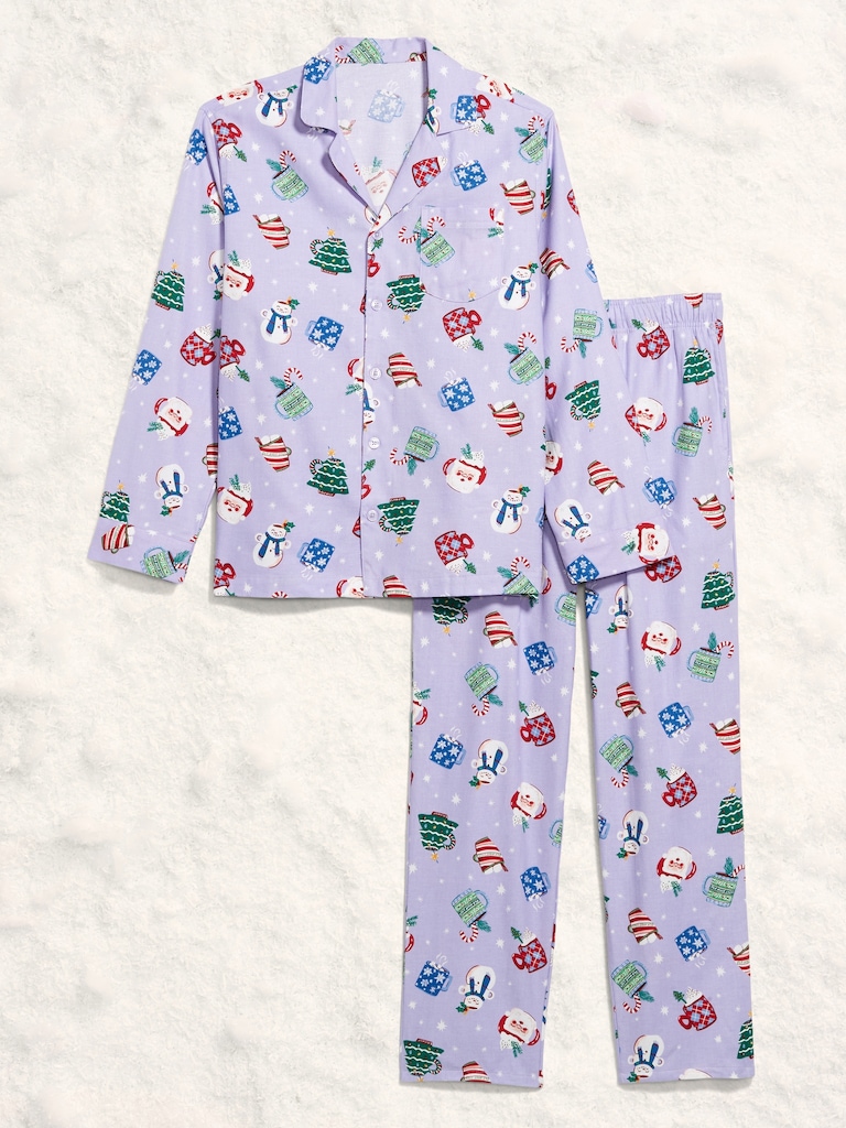 Printed Flannel Pajama Set for Men