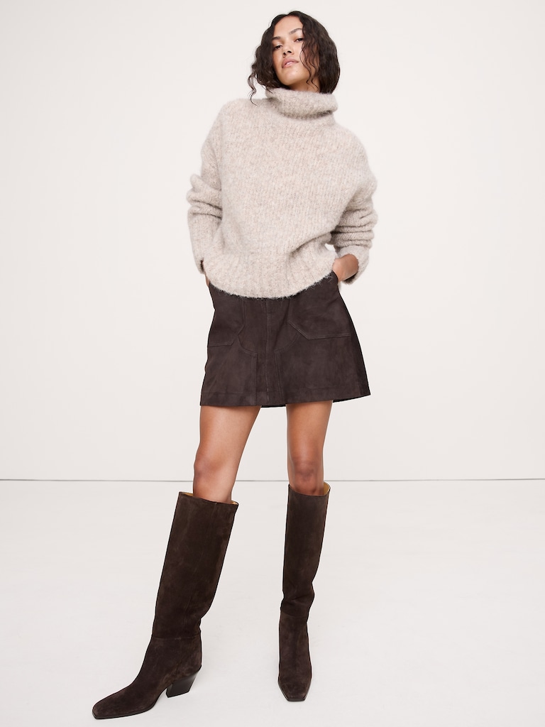 Italian Leather Knee-High Boot