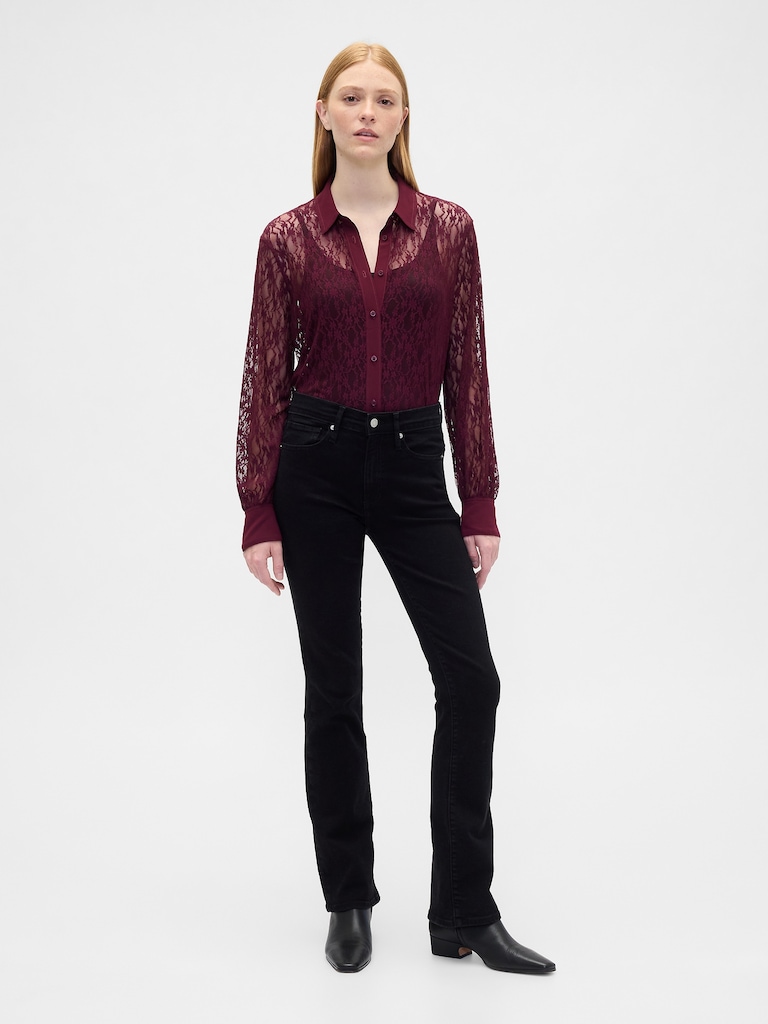 Relaxed Sheer Lace Shirt