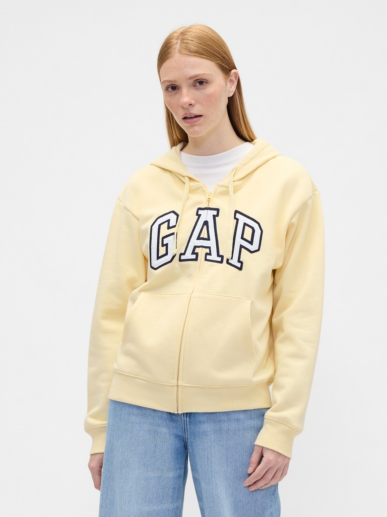 Relaxed Gap Logo Zip Hoodie
