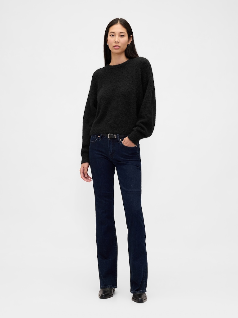 Fuzzy Oversized Crewneck Sweater