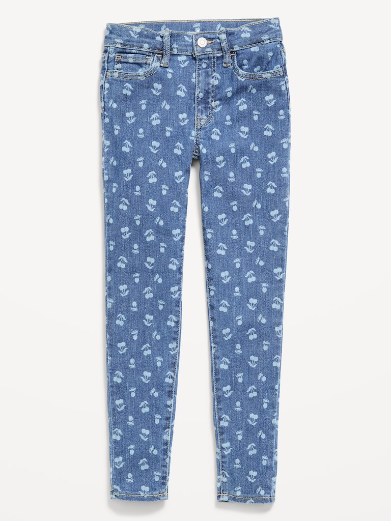 Printed High-Waisted Rockstar 360° Stretch Jeggings for Girls