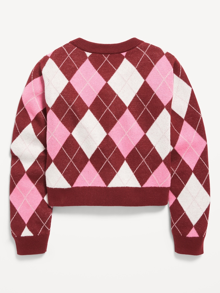 Printed Cardigan Sweater for Girls