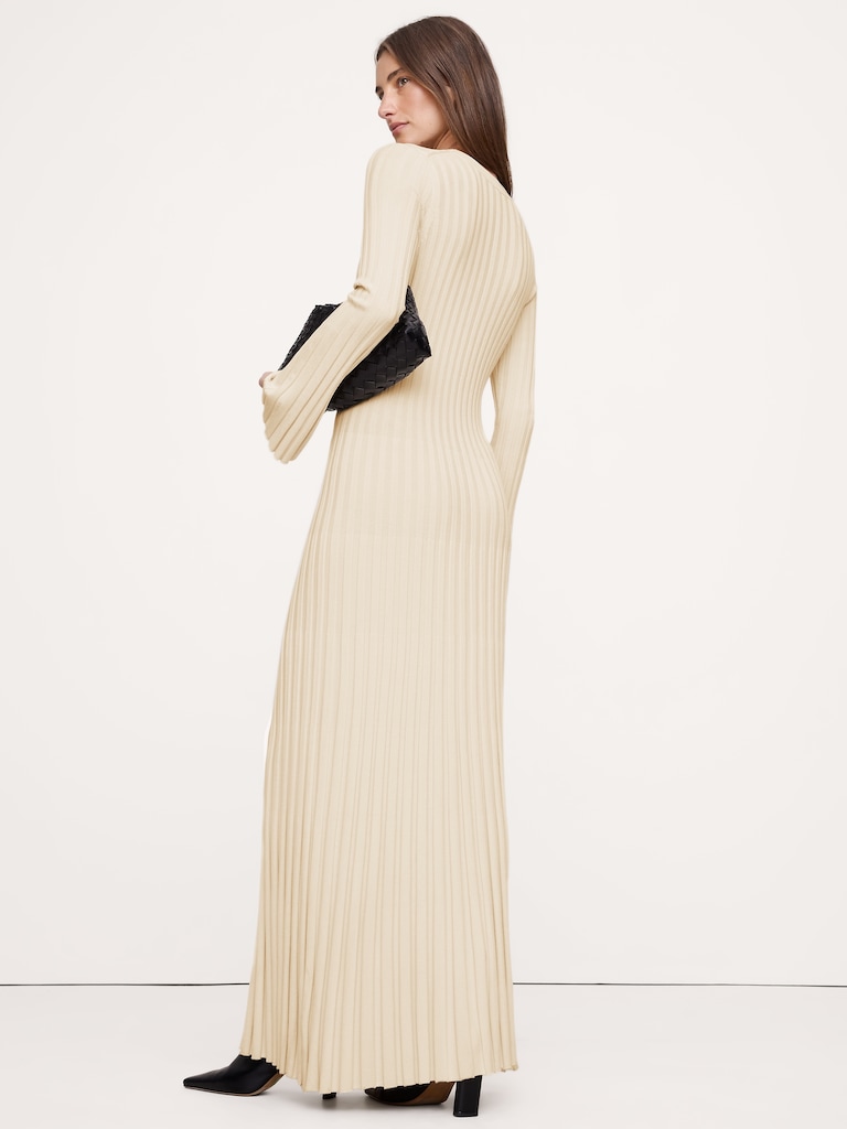 Sculpted Ribbed Maxi Dress
