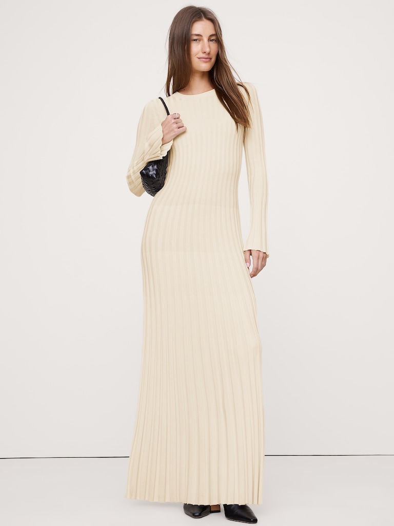 Sculpted Ribbed Maxi Dress