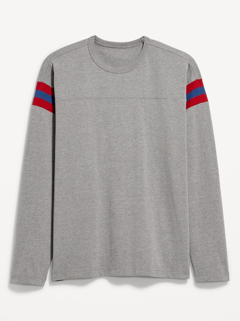 Heavyweight Long-Sleeve Football-Style T-Shirt