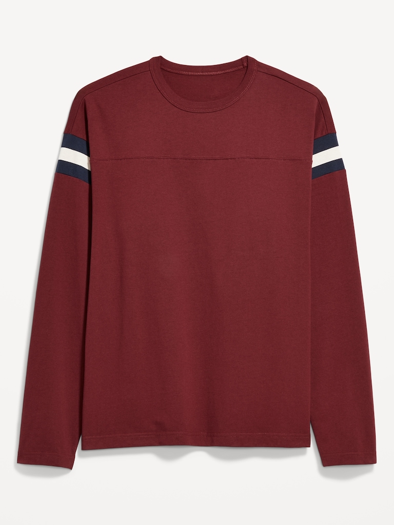 Heavyweight Long-Sleeve Football-Style T-Shirt