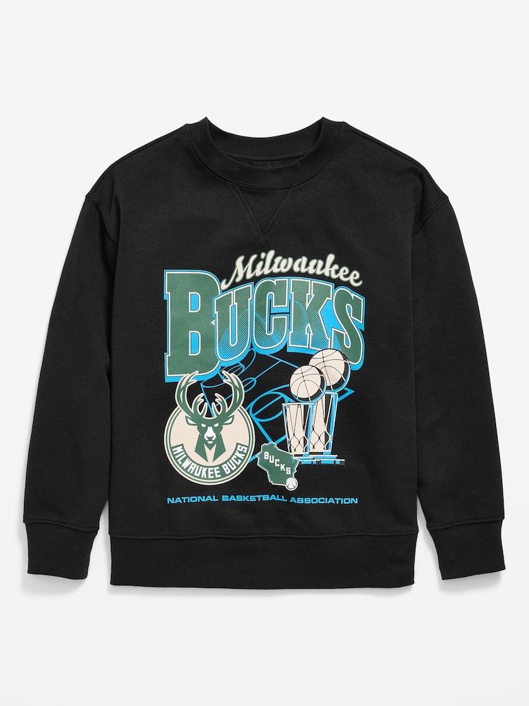 NBA© Milwaukee Bucks© Oversized Gender-Neutral Sweatshirt for Kids