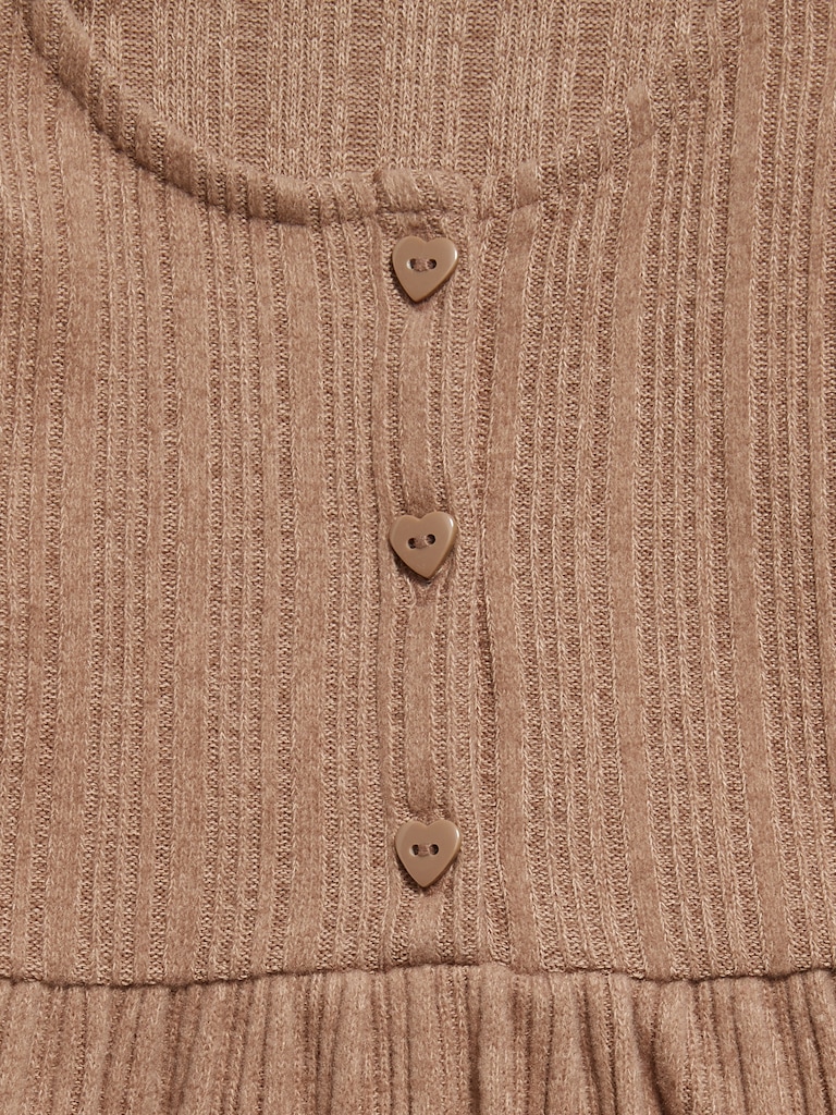 Long-Sleeve Cozy-Knit Dress for Toddler Girls