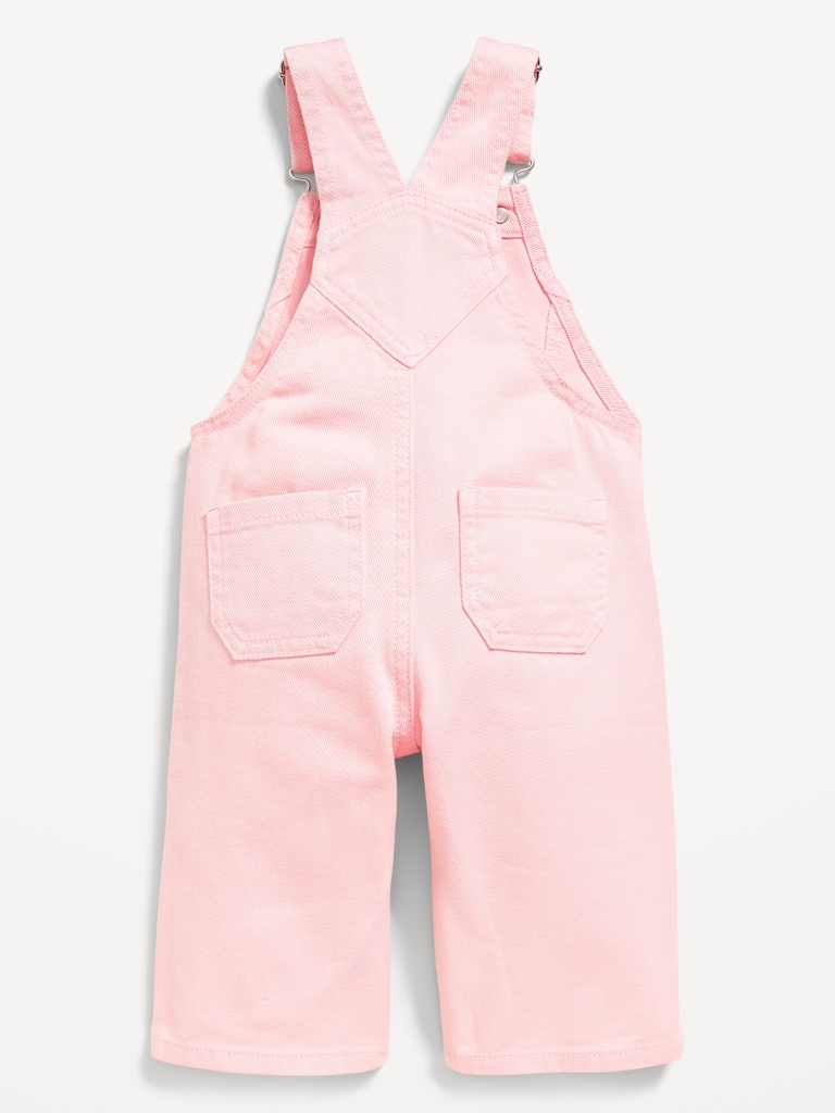 Heart-Pocket Wide-Leg Overalls for Baby