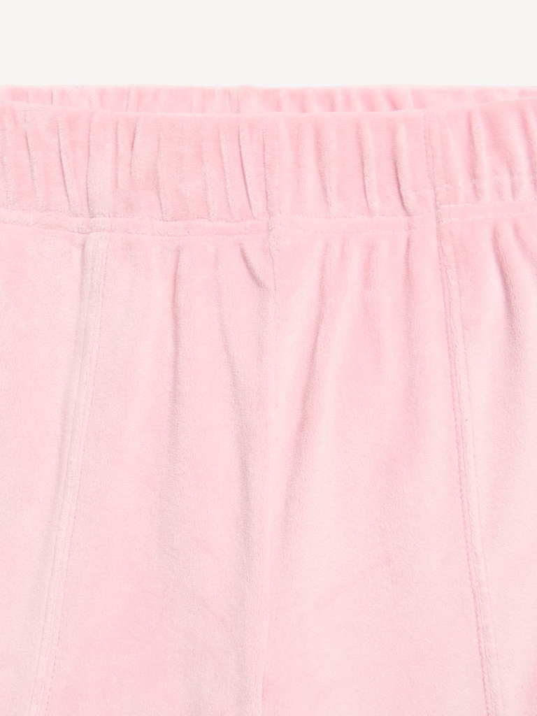 High-Waisted Velour Wide-Leg Pants for Girls