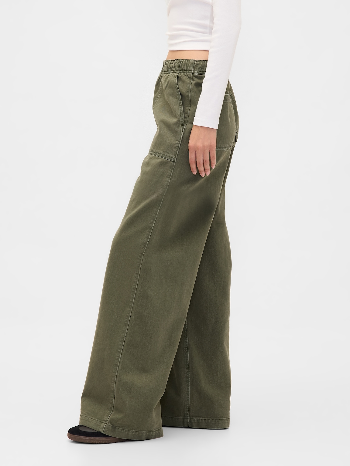Mid Rise Easy Baggy Pants