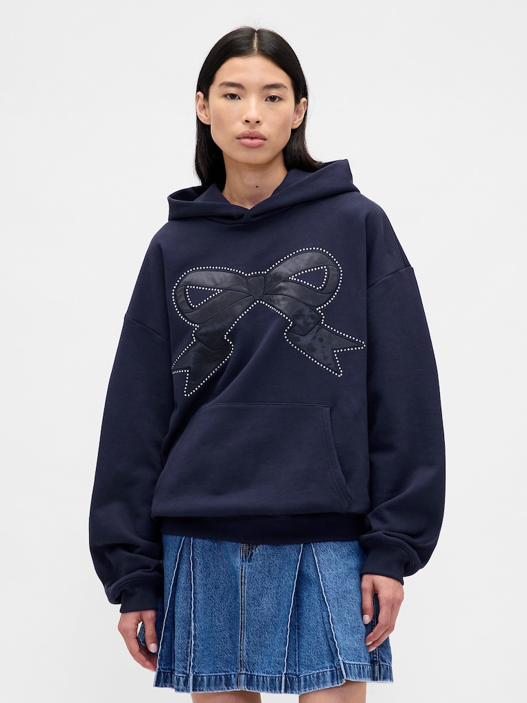 Gap × Sandy Liang Adult Heavyweight Bow Oversized Hoodie