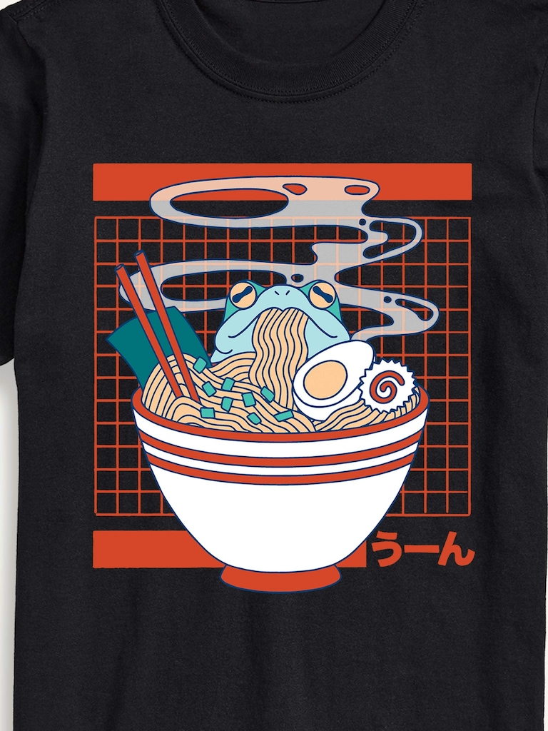 Ramen Frog Yum Short Sleeve Graphic T-Shirt