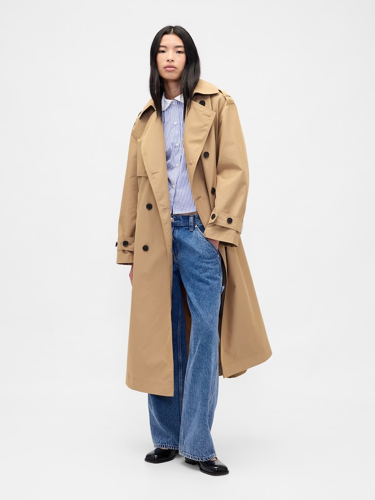 Gap × Sandy Liang Bow-Back Trench Coat