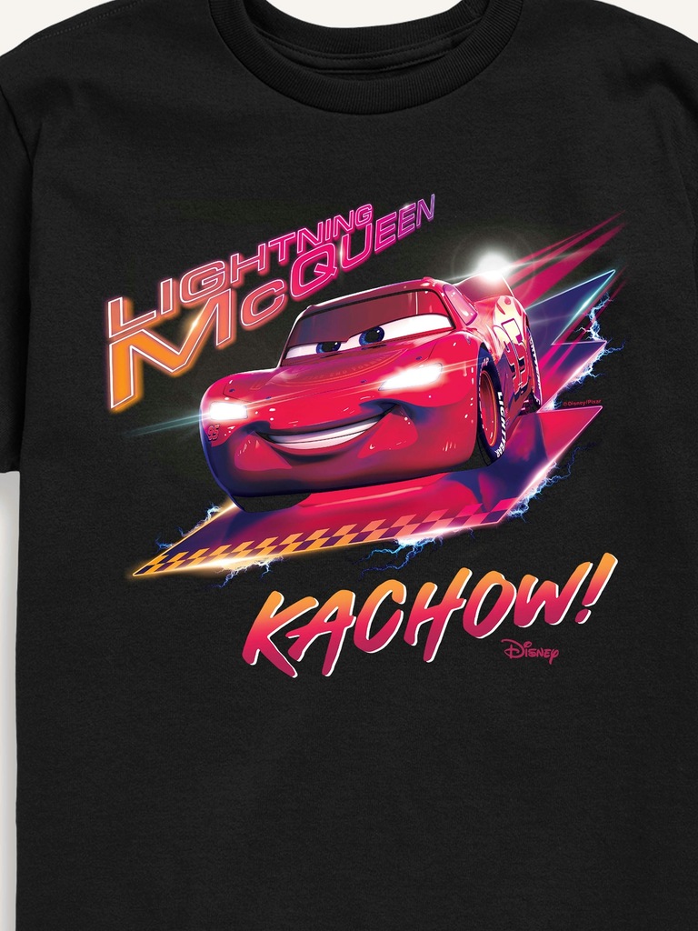 Disney Cars Kachow Lightning Mcqueen Short Sleeve T-Shirt For Toddler
