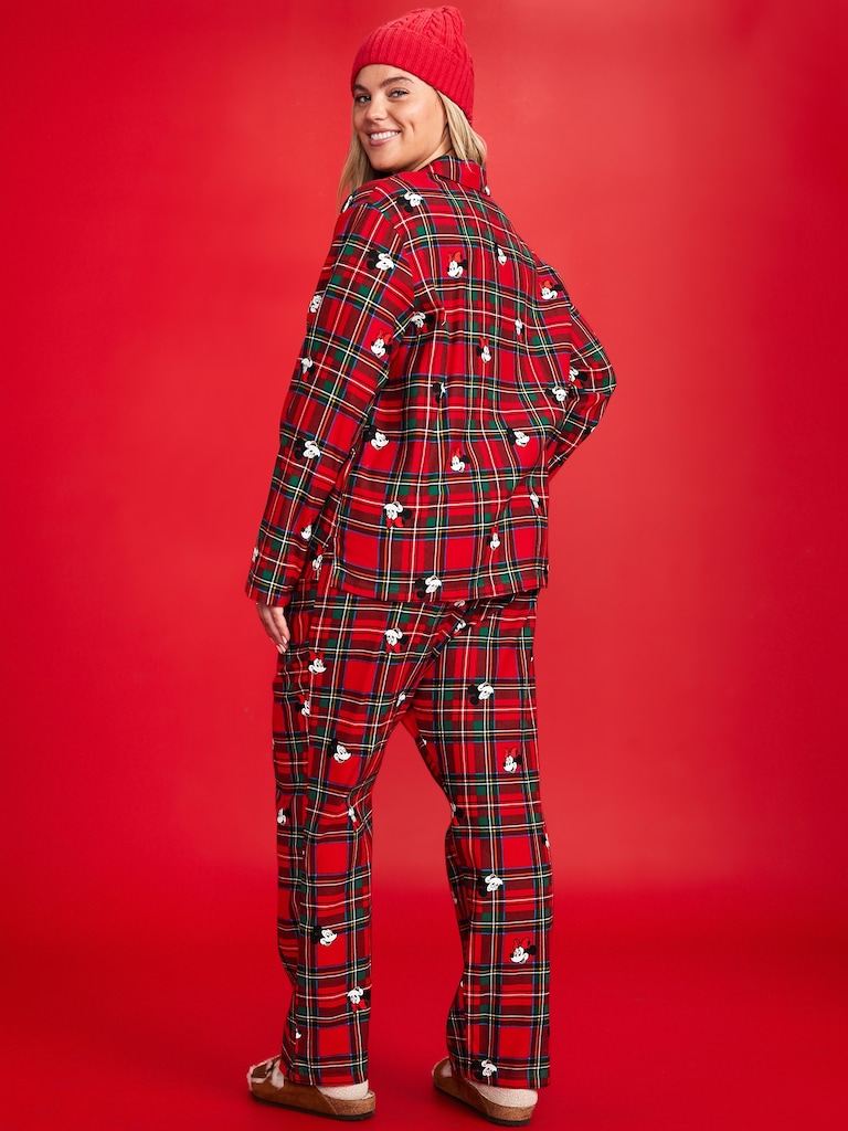 Old Navy x Disney Mickey Mouse & Friends Printed Flannel Pajama Set for Women