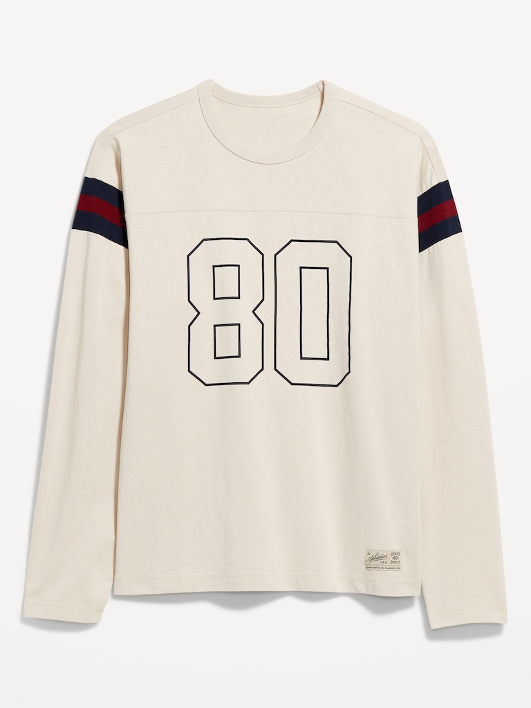 Heavyweight Long-Sleeve Football-Style T-Shirt