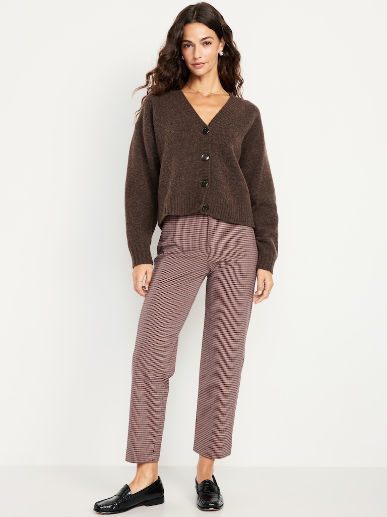 High-Waisted Pixie Straight Ankle Pants