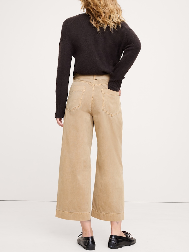 High-Rise Wide-Leg Utility Crop Pant