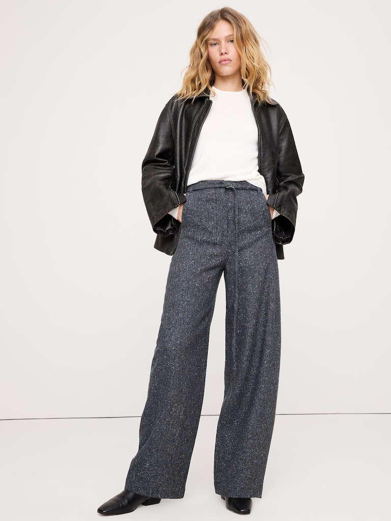 Ultra-High Rise Relaxed Barrel Donegal Pant