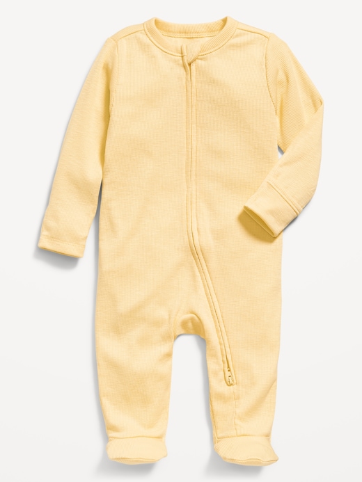 Ribbed Ribbed 2-Way-Zip Sleep & Play Footed One-Piece for Baby on clearance at Old Navy — 40% off