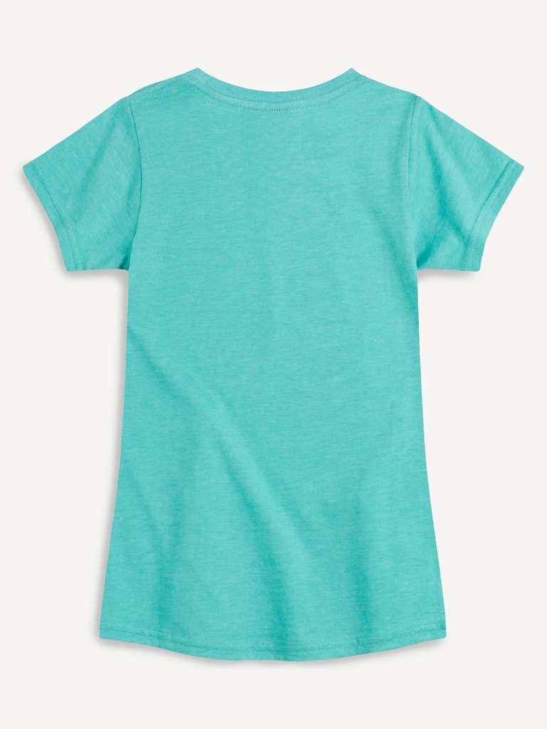 Anime Girl And Cat Fitted Short Sleeve T-Shirt For Girls