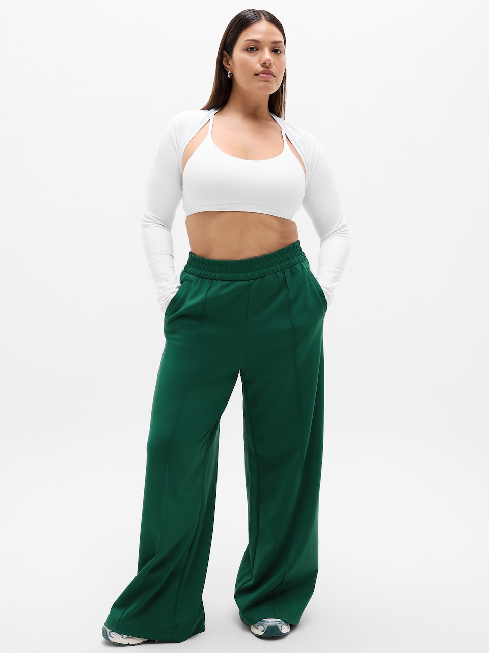 Tempo Mid Rise Wide Leg Track Pant