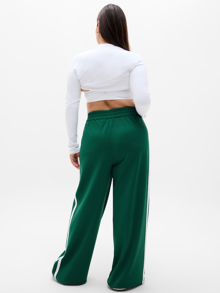 Tempo Mid Rise Wide Leg Track Pant
