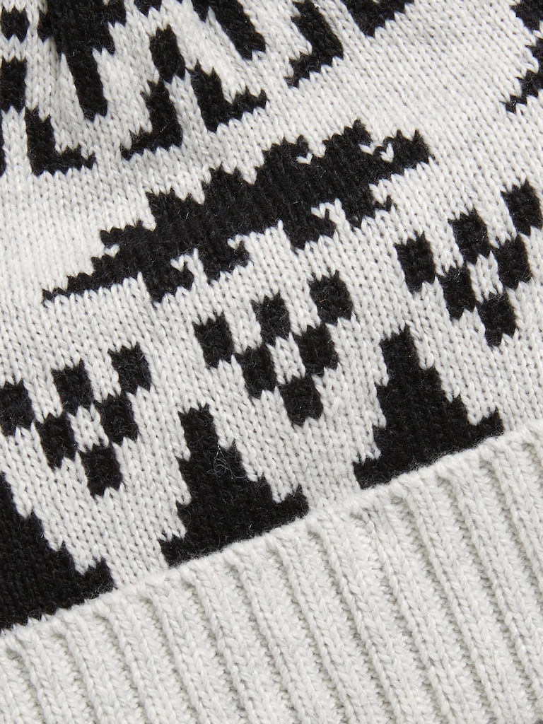 Pom-Pom Beanie and Mittens Set for Toddler Boys