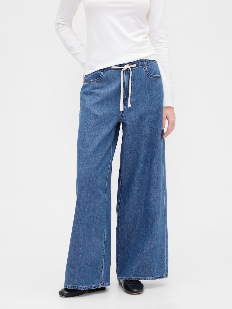 High Rise SuperLight Pull-On Baggy Jeans
